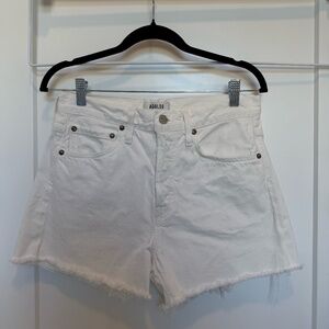 White Agolde Cutoff Shorts
